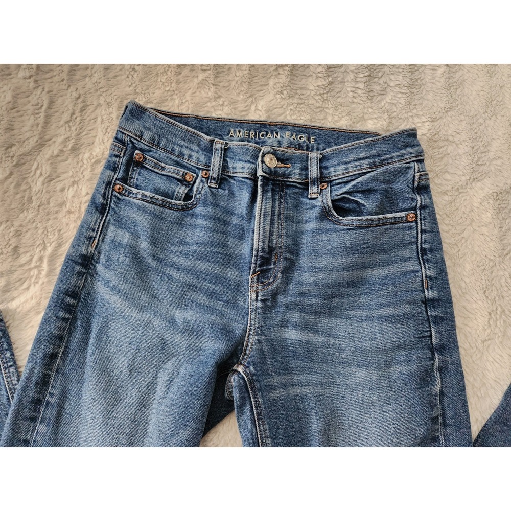 American Eagle 90s Skinny Jeans Womens 4 Regular High Rise Stretch Medium Wash